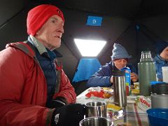 05B Jerome Ryan Inside The Dining Tent At Our Bylot Island Camp On Floe Edge Adventure Nunavut Canada